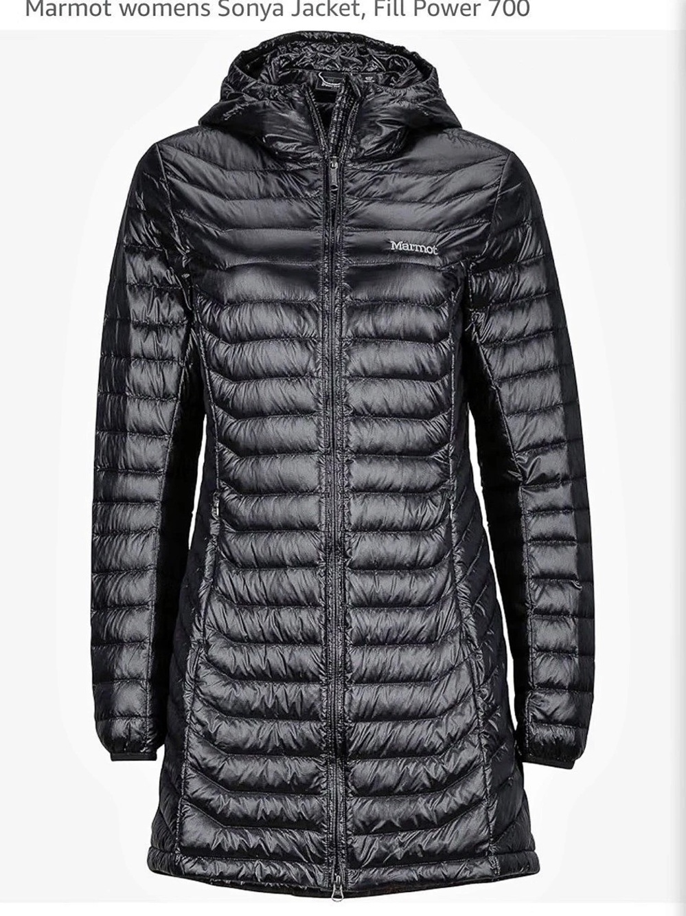 Marmot Sonya Jacket Women's Black Down Puffer; Size Large;  Like New